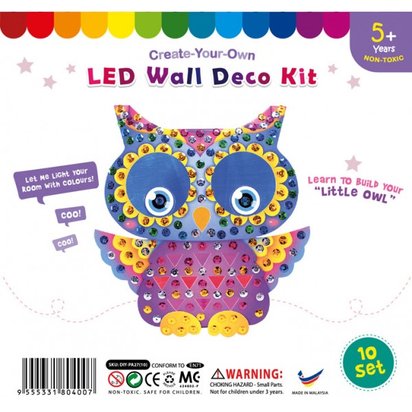 Little Owl - LED Wall Deco Pack of 10